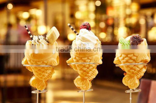 Top Selling Korean Open Mouth Fish Waffle Machine Ice Cream Taiyaki Machine