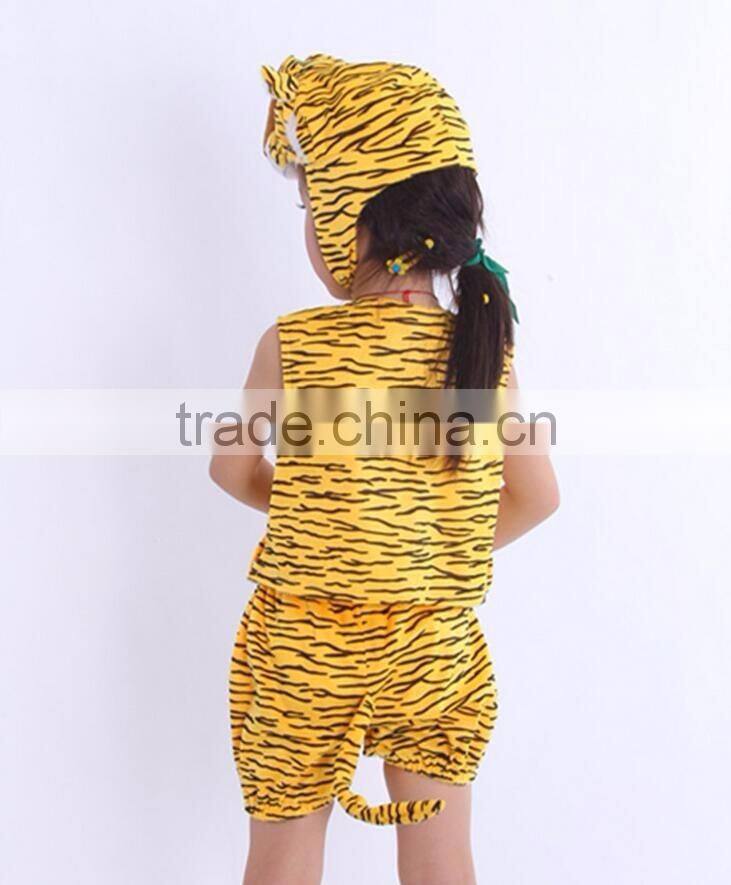 Performance Dress Up Sleeveless Kids Tiger Animal Costumes