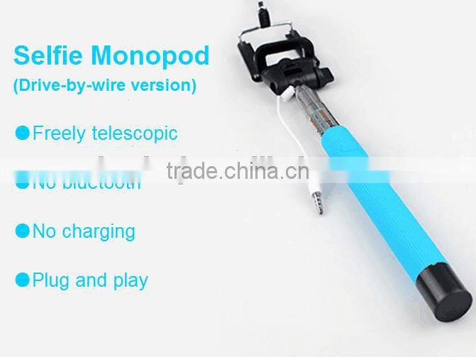 Practical monopod Z07-5 plus, cable take pole selfie stick, monopod selfie stick available in stock