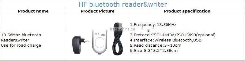 bluetooth rfid reader writer 13.56 mhz