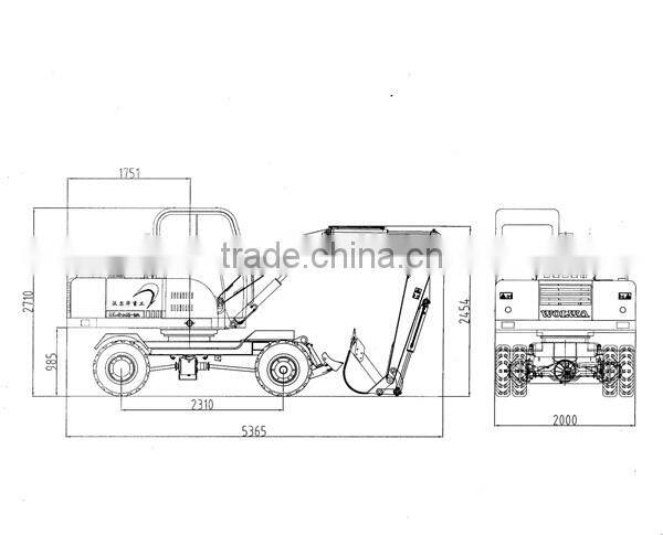 Wolwa DLS865-9A 6t Wheeled Hydraulic Excavator