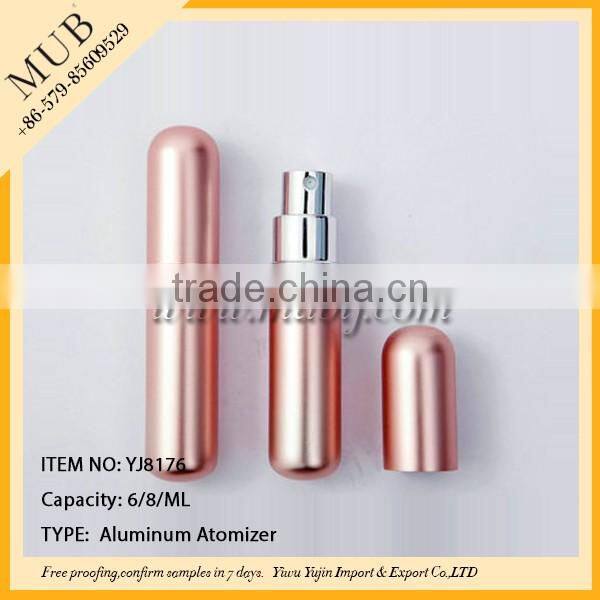 unique aluminum perfume bottle hot sale vial refillable mini spray high end