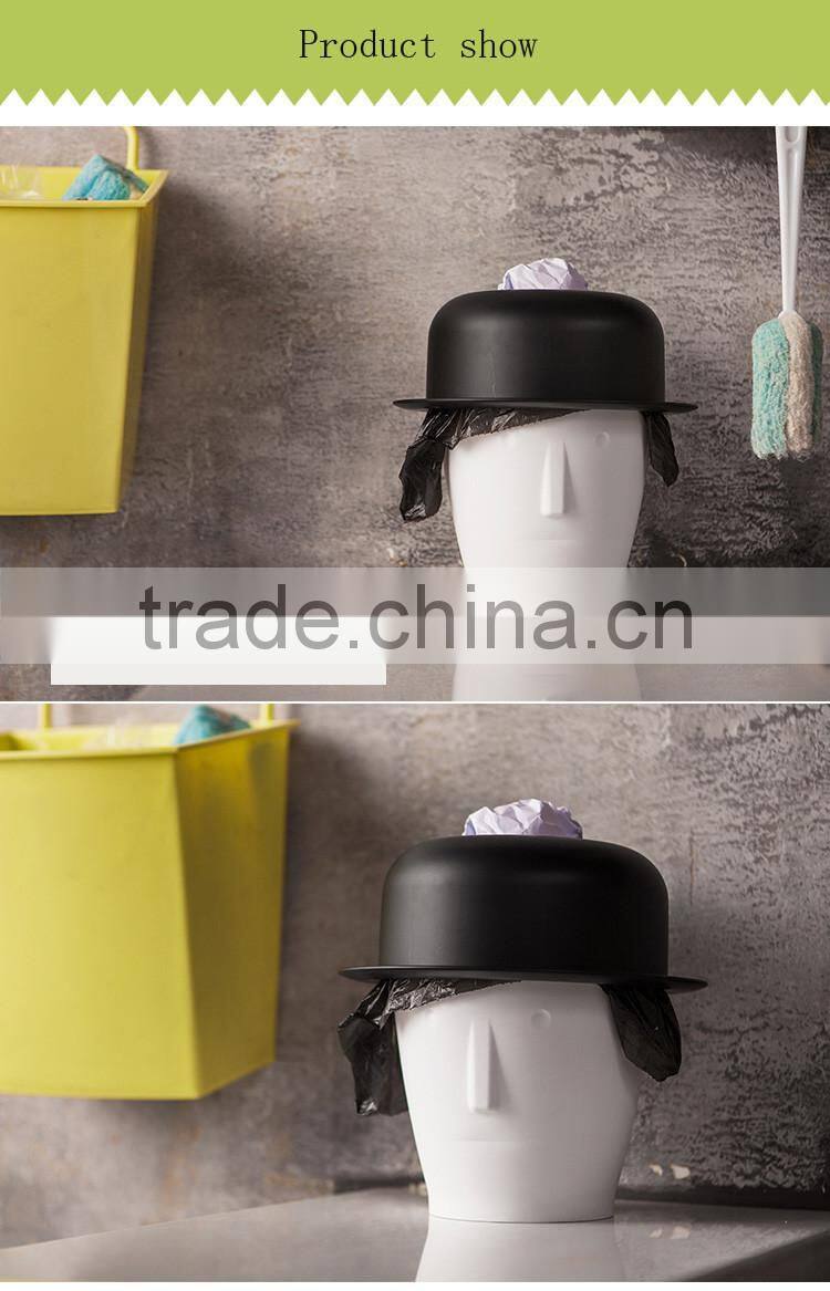 Two in one Desk Table Small Trash Can Waste Garbage Bin Wastebaske ts with tissue box cover