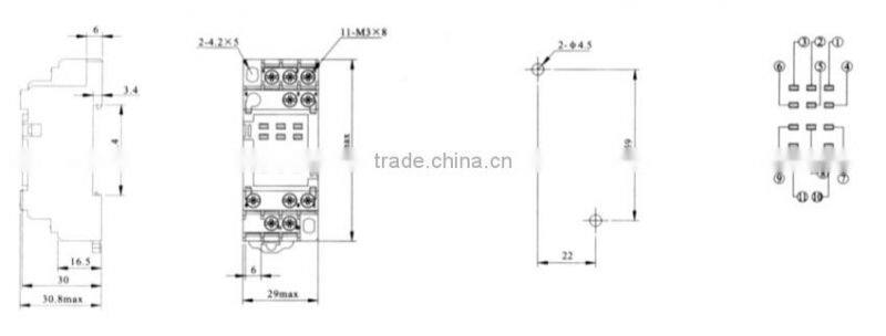 HEIGHT Hot Sale PYF11A Relay Socket / 11pin Relay Socket/General relay socket with High Quality Factory Price