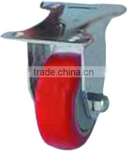 swiver caster wheel,fixed plate rubber caster/rigid rubber caster
