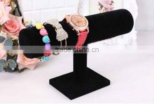 Black Velvet T-Bar Rack Jewelry Hard Stand Display