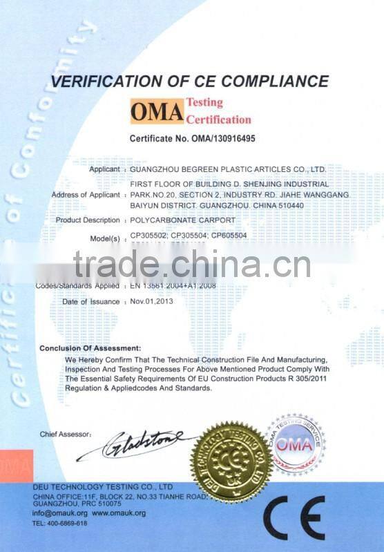 Aluminum outdoor used villa carport, cheap mental carport