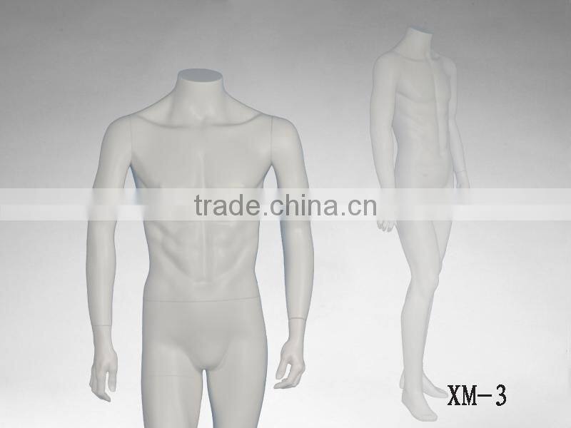headless movable garment display male mannequin for sale