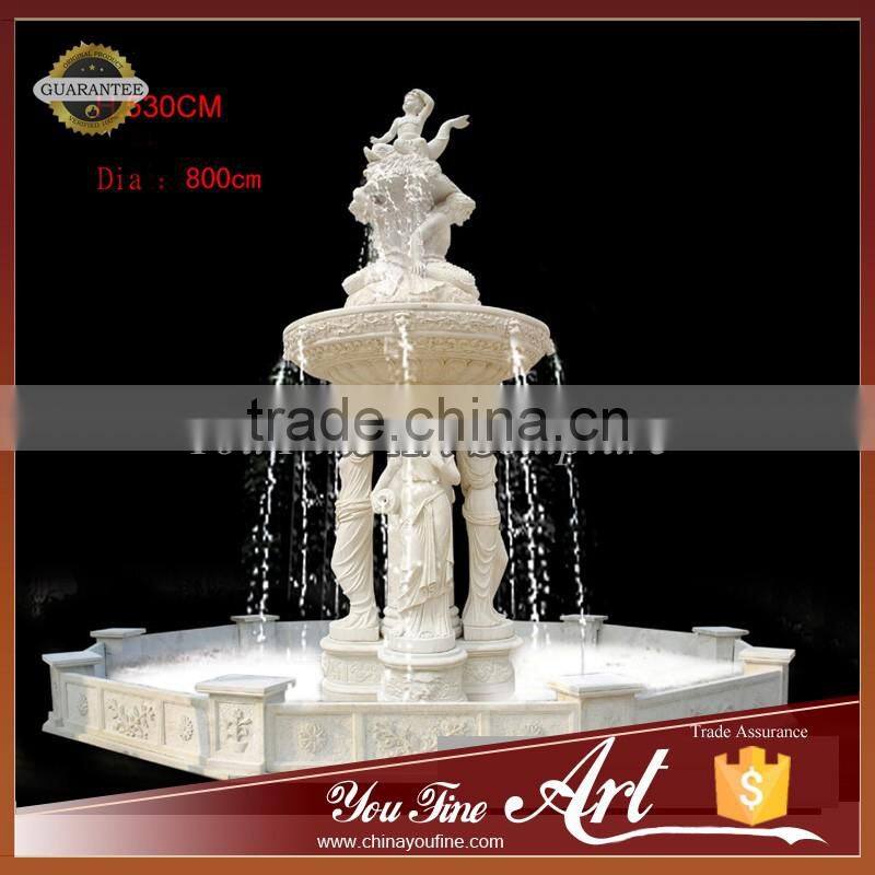 Large Square Statue Fountain For sale