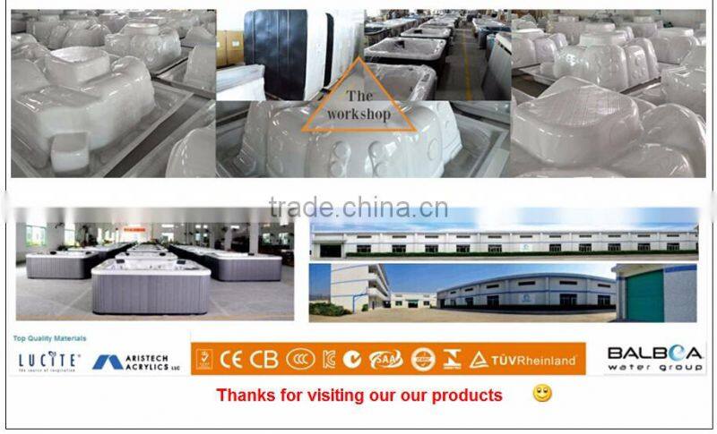 Luxury CE approval outdoor 8 to 12 persons Whirlpool massage balboa acrylic jazz spa