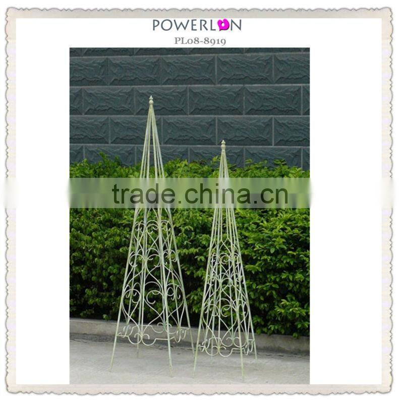Outdoor Decoration Vintage White Metal Garden Trellis