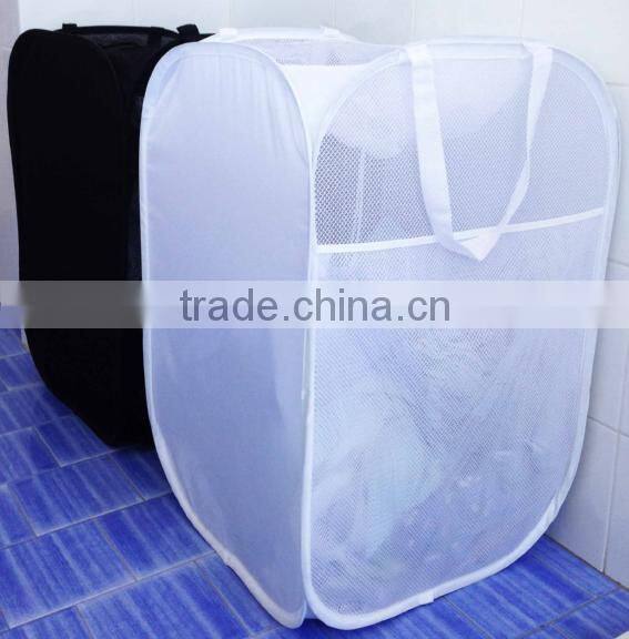 Store More Simple Design Mesh Pop up Laundry Hamper with Handle