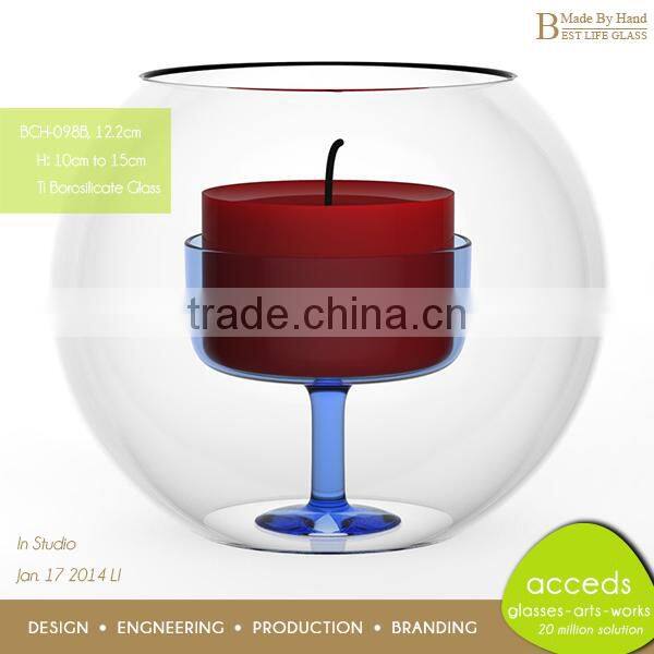 2014 Replacement Novelty OEM/ODM Glass Ball Tealight Holder