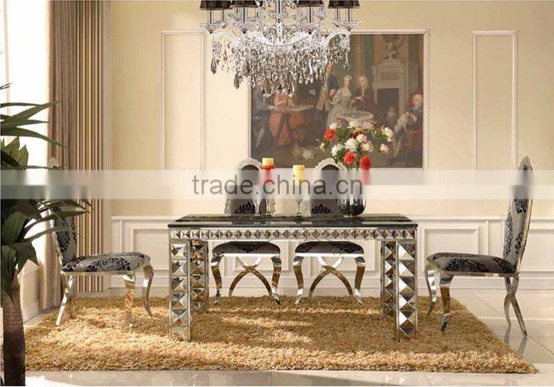 2014 beautiful design modern metal dining table for 8 persons AH6120L