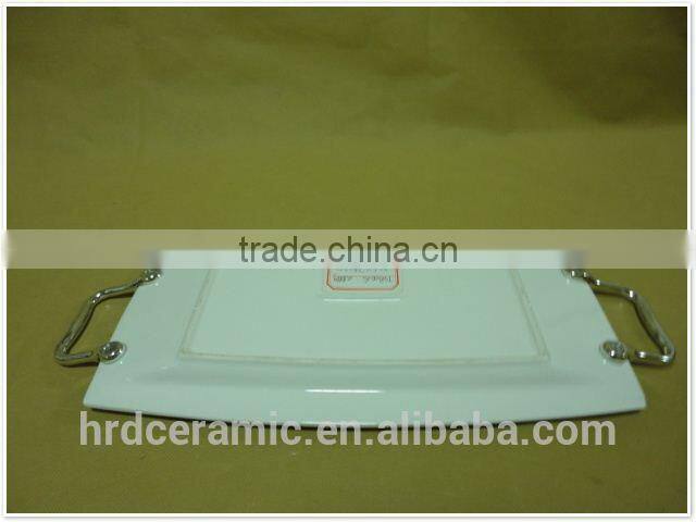 New style stock ceramic ozone plate with Metal handle