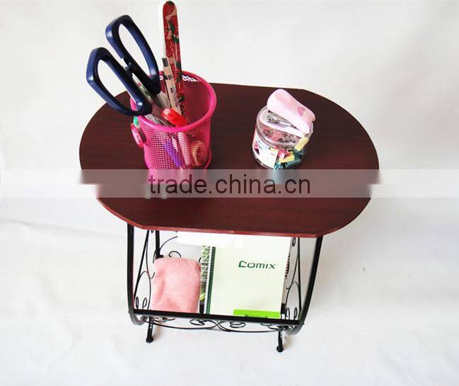 RH-02 wood top Gramercy Scroll-Design Bathroom storage coffee table metal Table