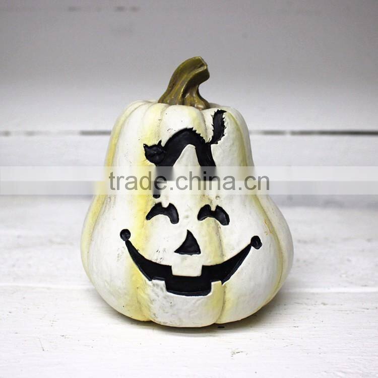 Custom halloween table decoration witch pumpkin statue