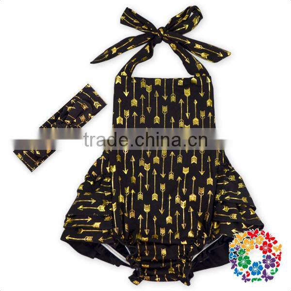 mint cotton baby toddler ruffle icing romper