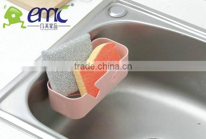 emc creative draining rack, plastic basket bucket with suctions