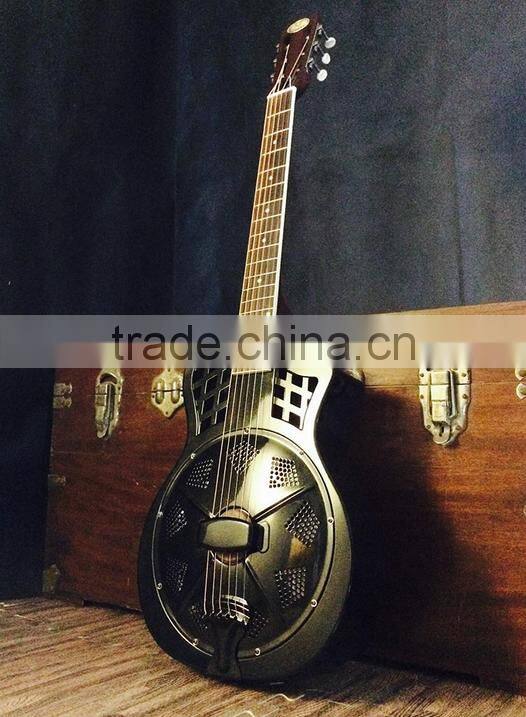 40 inch chrome metal resonator guitar with blues slide