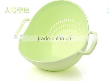 Super practical Creative fashion Plastic wash rice Colander Strainer Sieve bright kitchen plastic drain vegetable basket