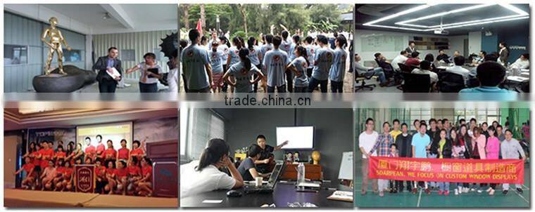 Fiberglass animal horse sculpture for window wall display rack