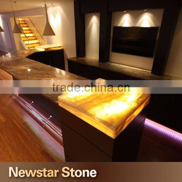 Chinese polished backlit onyx bar countertop,onyx countertop