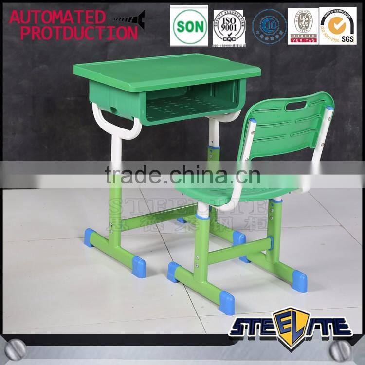 Easy used steel school kids desk and chair set for sale