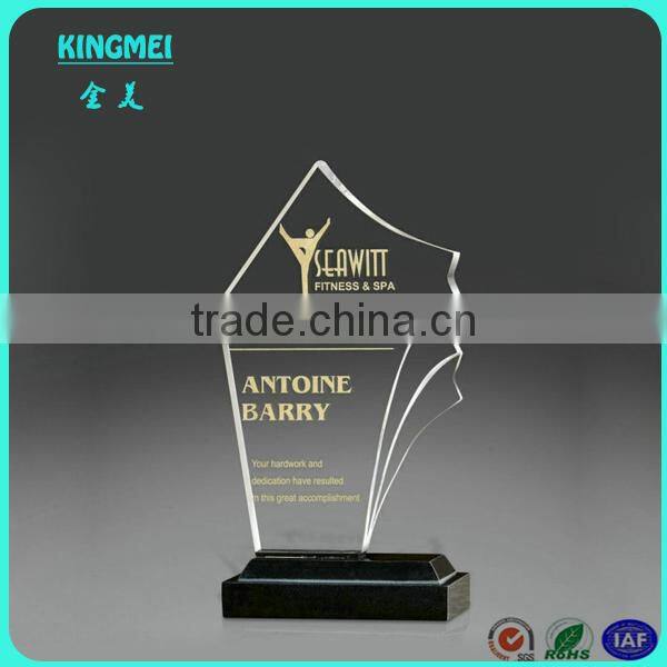 Kingmei custom acrylic award display stand,POP acrylic award,ODM clear acrylic medals