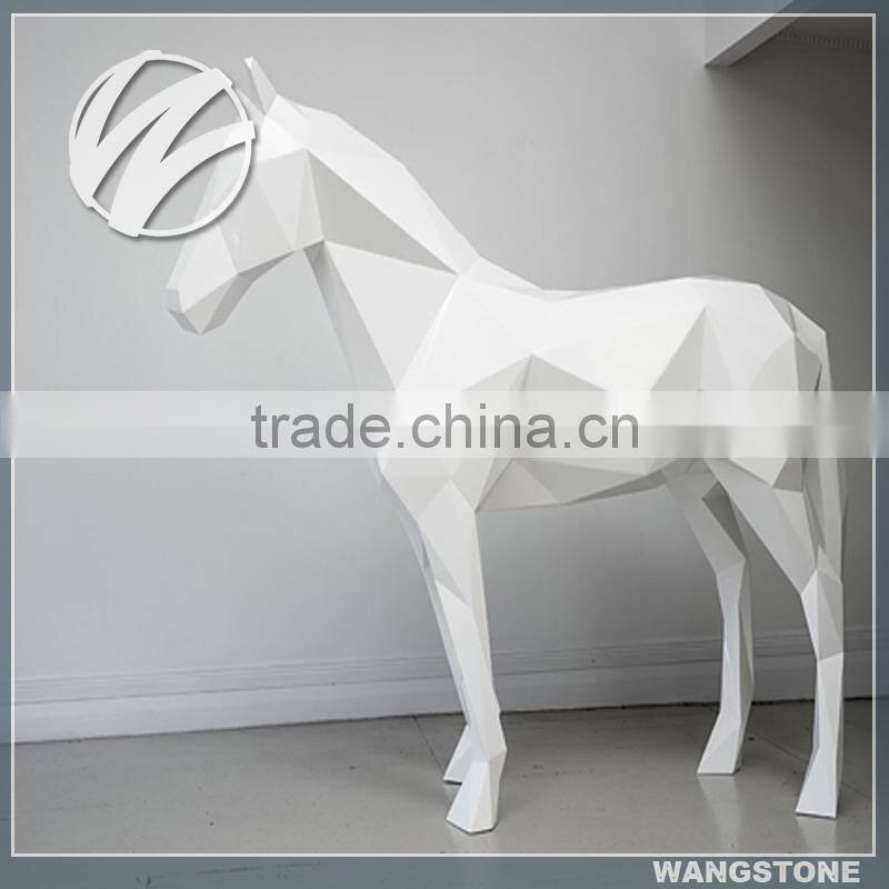 Life Size Stainless Steel 3D Abstract Horse Sculpture