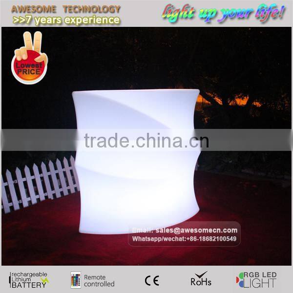 white plastic bar furniture for discotheque / disco colorful led furniture