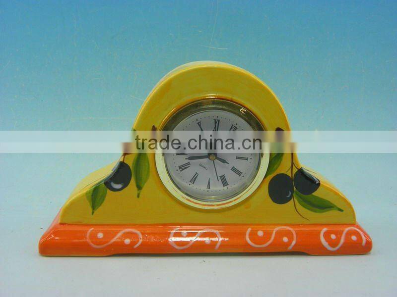 Yellow Digital electric Ceramic Table Clock