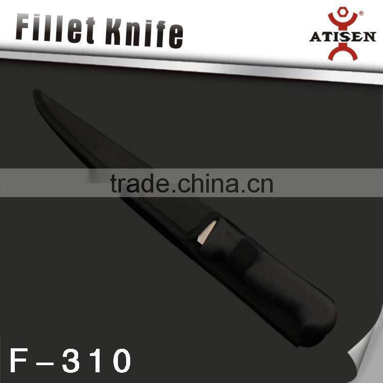 Hot sale High quality Fishing tackle !6" blade stainless steel fishing knife F-310
