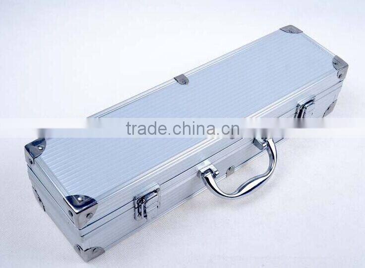Hot 3 pcs aluminum box bbq tool set
