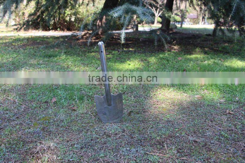 high grade and quality all stainless steel survival camping garden shovel