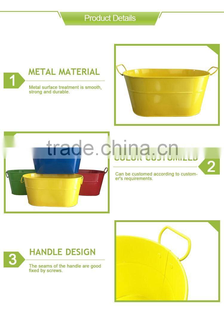 Galvanized zinc and powder coating flower pot bucket