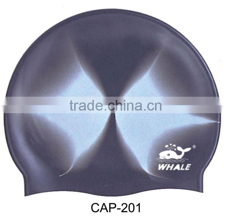 Embosses swim cap,Multi color design swimming cap(CAP-200)