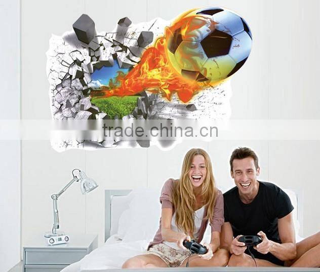 Hot Selling Football Wall Sticker , 3D Sticker for Decoration Kids Room