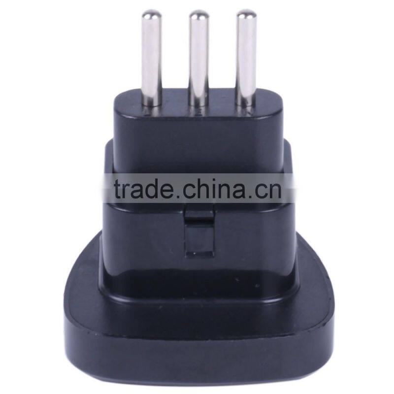 China 2016 new products 10/16A black plug converter travel adapter for italy