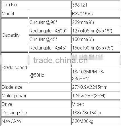 Metal Cutting Band saw BS-916VR