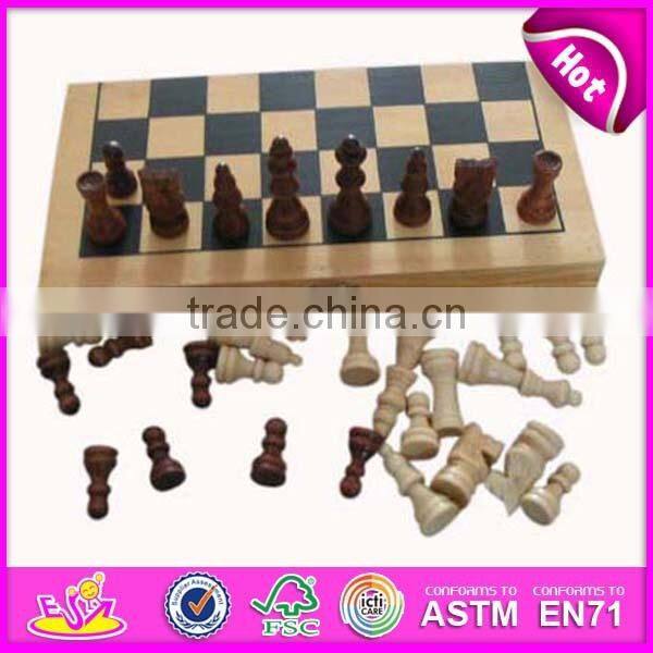 2015 High quality wooden chess set,portable and foldable wooden chess set with chessman,chess set made of solid wood W11A009
