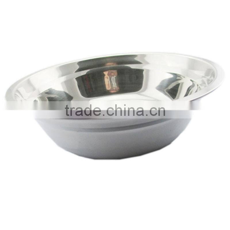 stainless steel round soup plate with strong quality