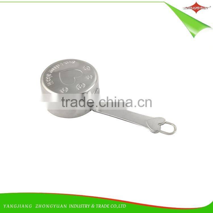 ZY-L1031 New fashion solid sturdy 4pcs kitchen stainless steel measuring cup set