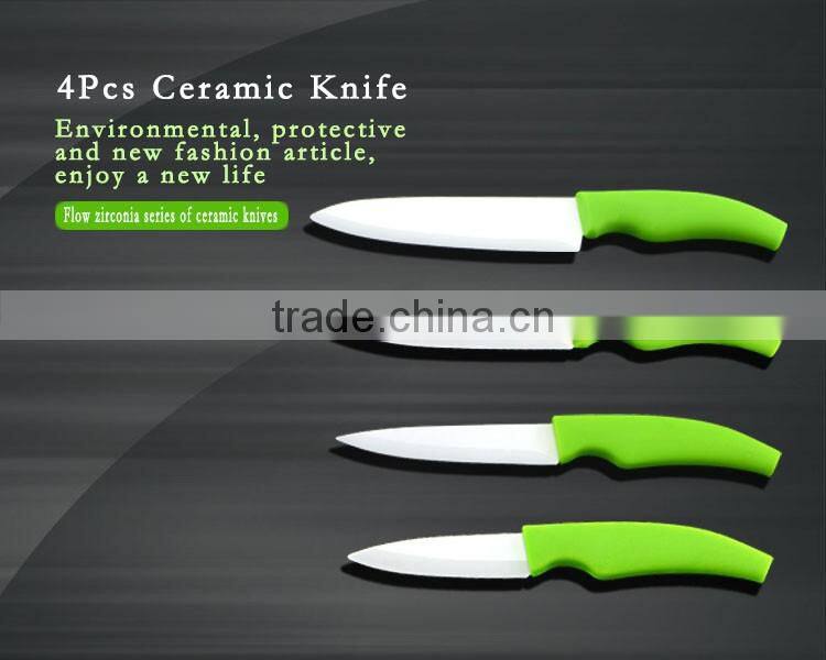 High Quality German Steel Available 4 Pieces Ceramic Knife