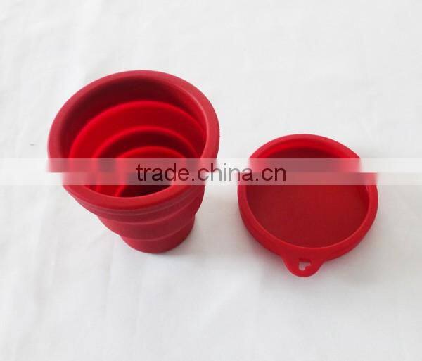 Food grade silicone cup with measurements water cup coffer cup camping cup