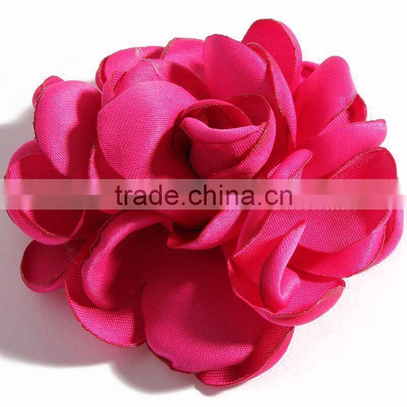 handmade singe fabric flower clip for kids hair accessories