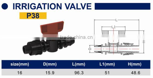 TY High quality PP compression fittings IRRIGATION VALVE eco-friendly Cheap Price Full Size factory price list discount