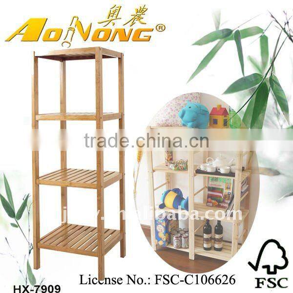 Modern 5 tiers bamboo display shelf/rack