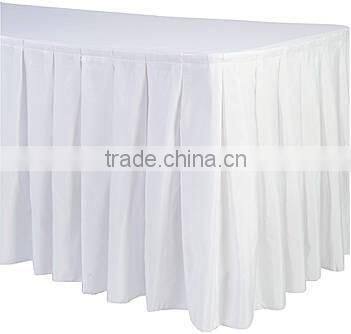 Accordian Polyester Table Skirt