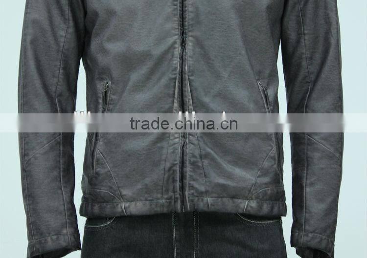 Fiery red short and PU leather jacket